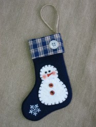 Homespun Snowman Stocking Pattern