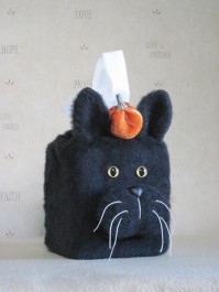 Black Cat Tissue Box Cover Pattern