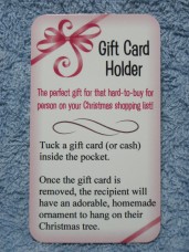 Gift Card Holder Display Cards