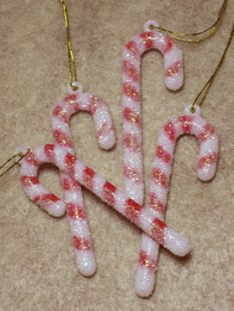 Glittered Candy Canes