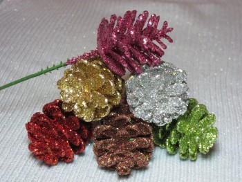 Glittered Pinecones